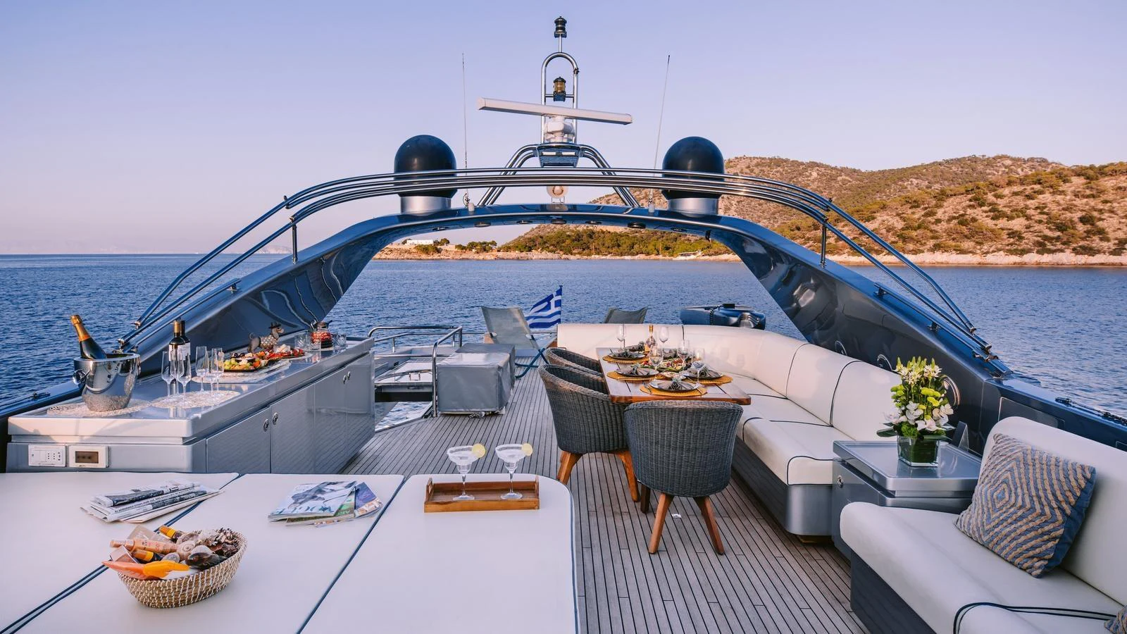 a boat on the water aboard ELVI Yacht for Sale