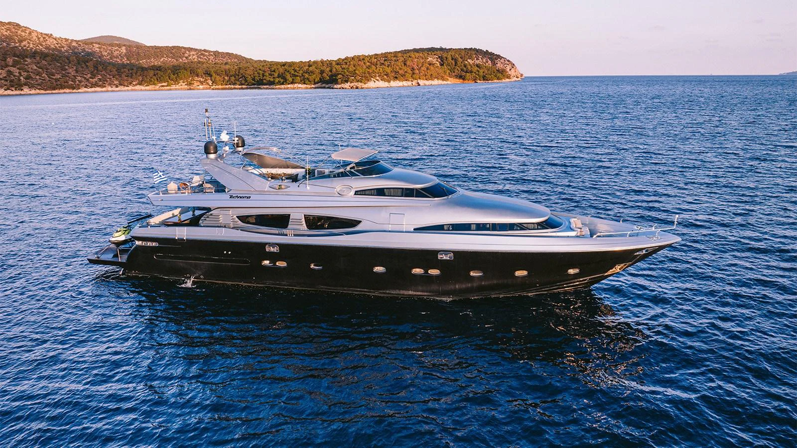 a boat in the water aboard ELVI Yacht for Sale