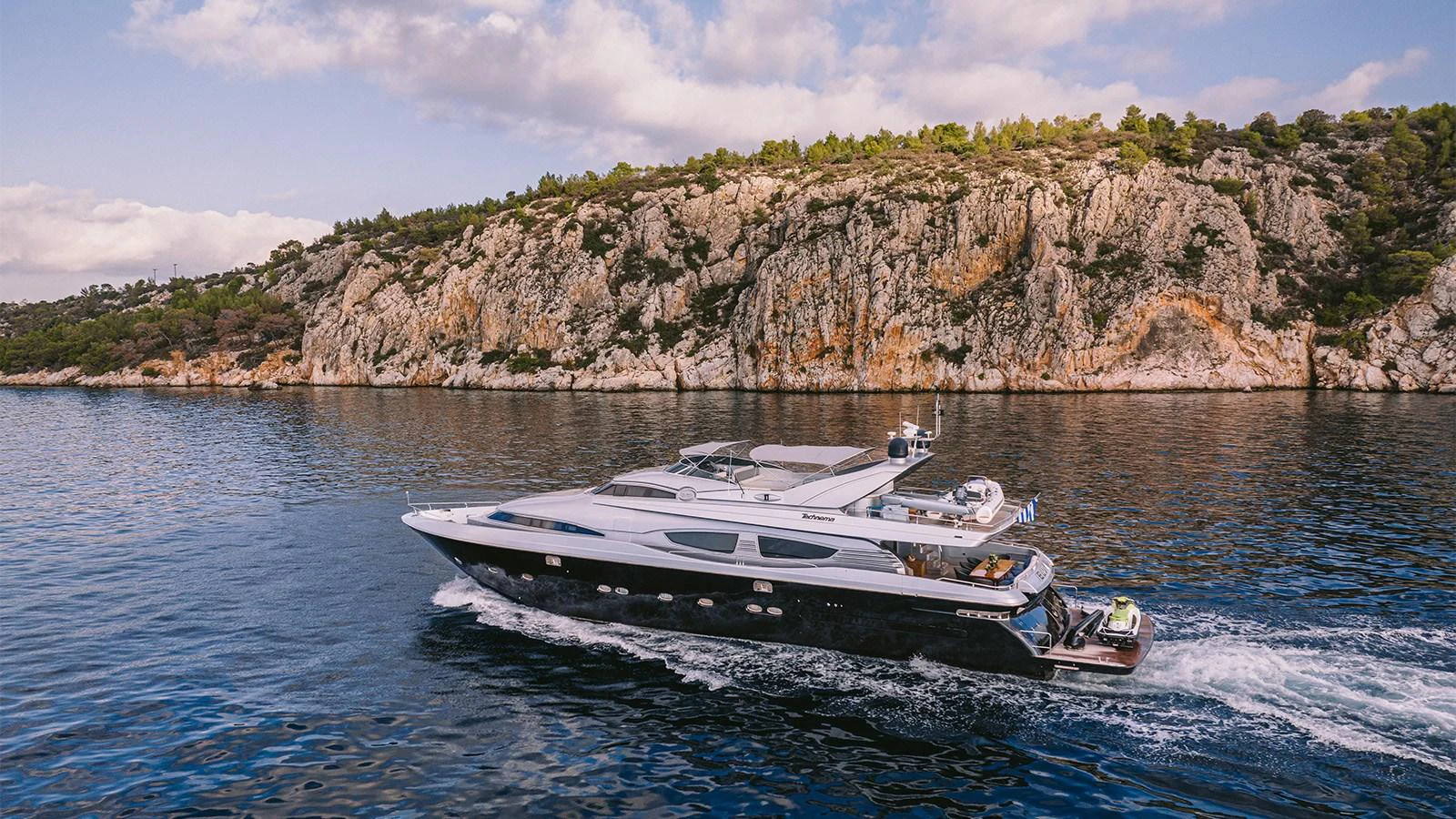 a boat on the water aboard ELVI Yacht for Sale