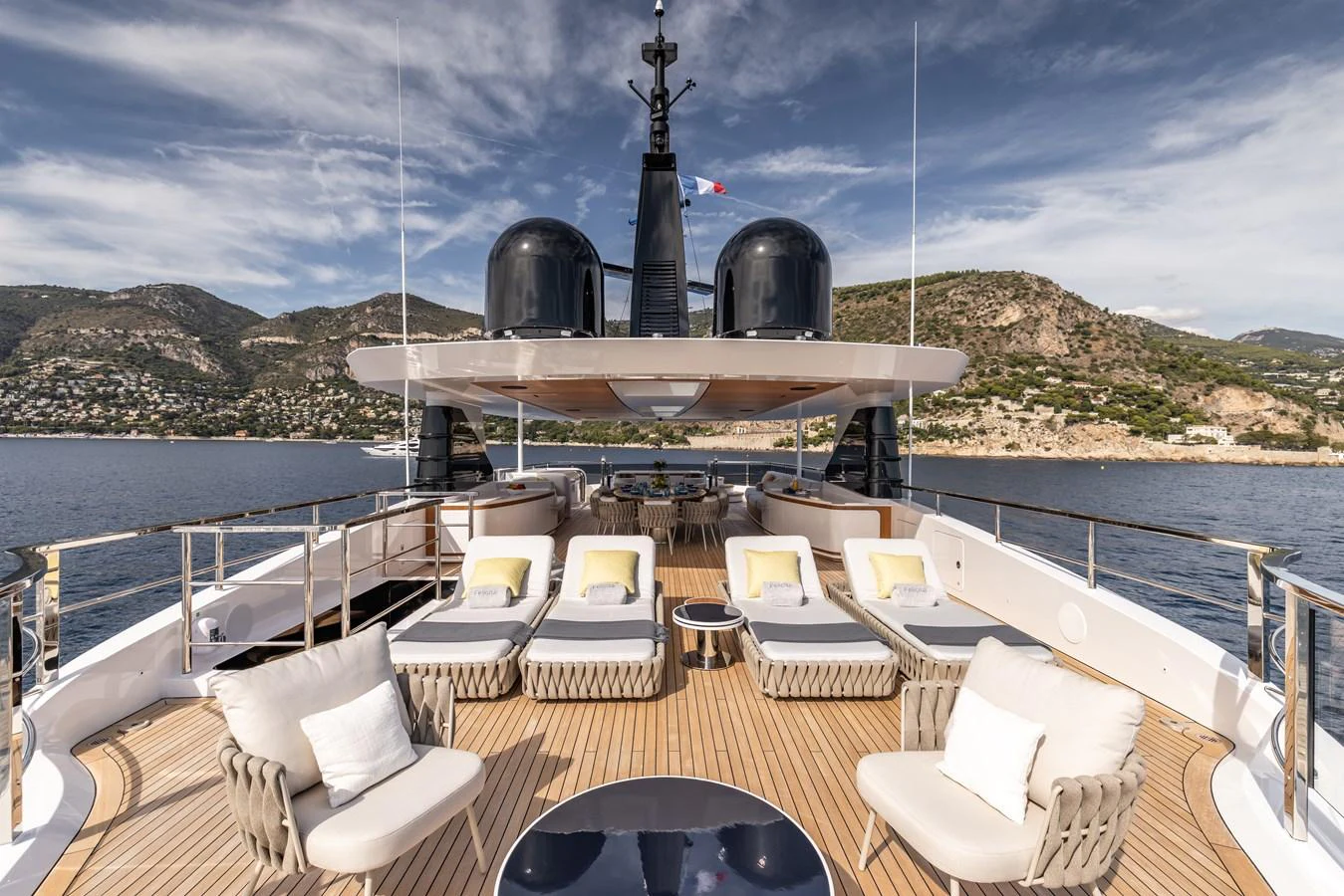 a boat on a body of water aboard FELICITA Yacht for Sale