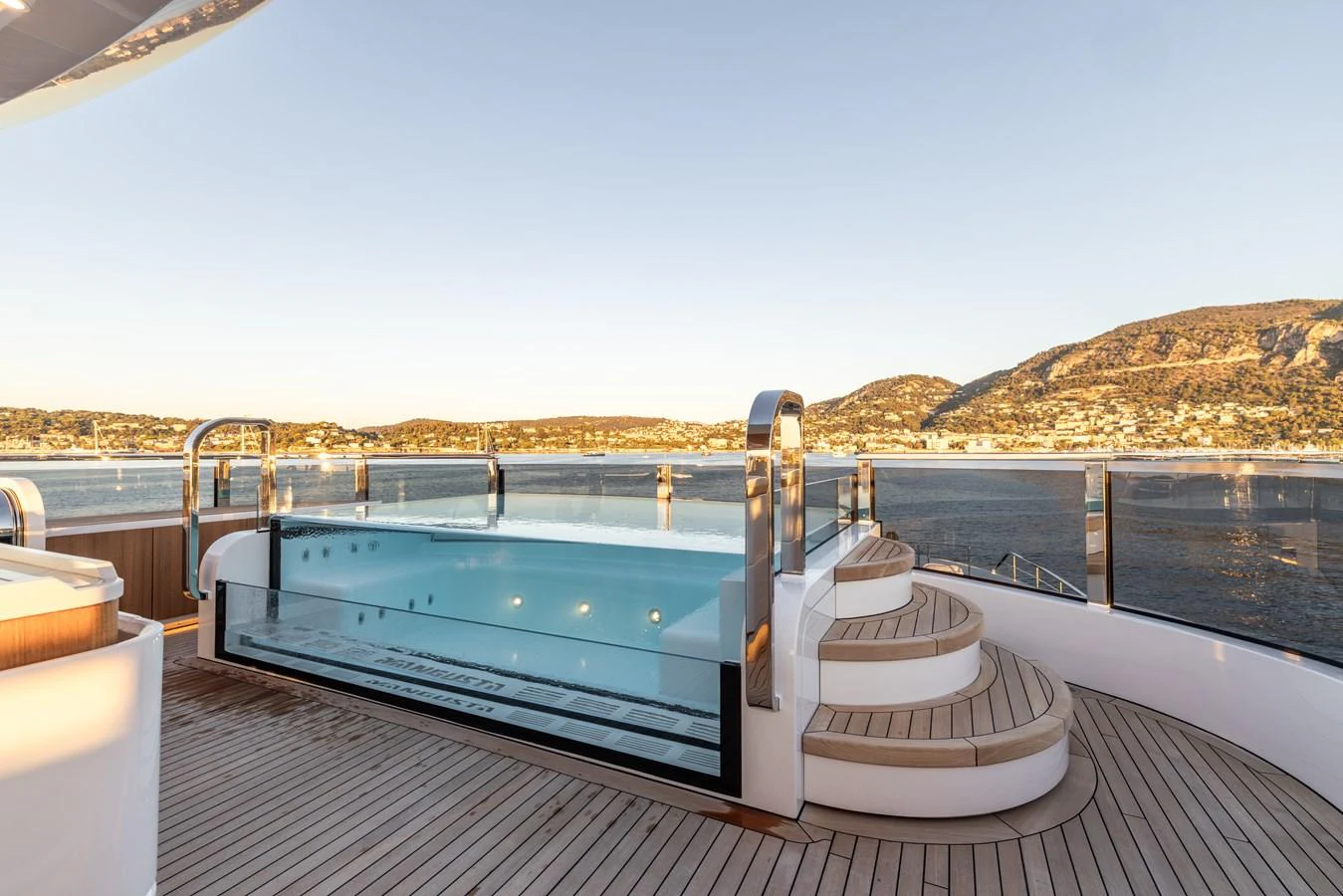 a pool on a deck aboard FELICITA Yacht for Sale