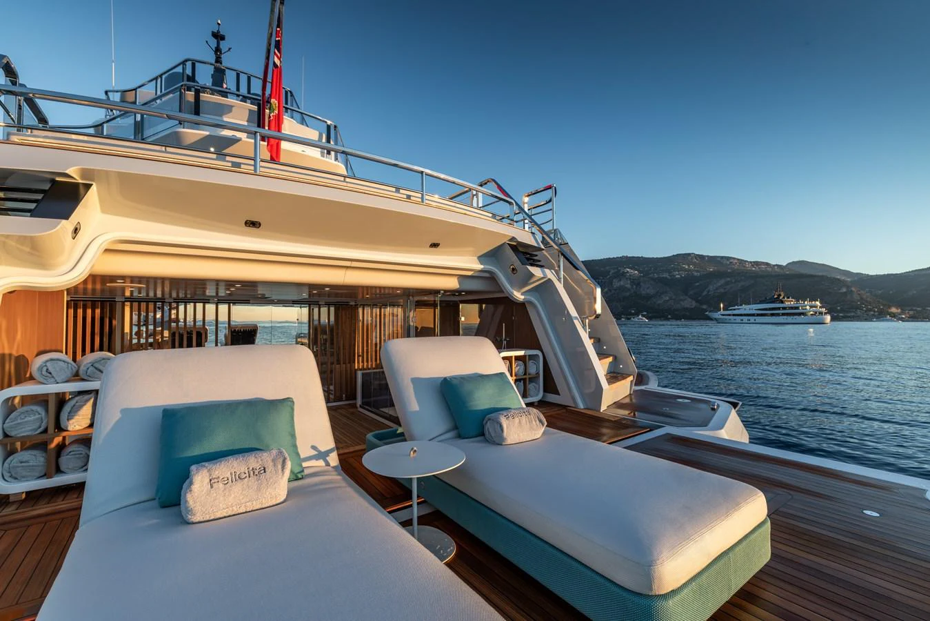 a boat on the water aboard FELICITA Yacht for Sale
