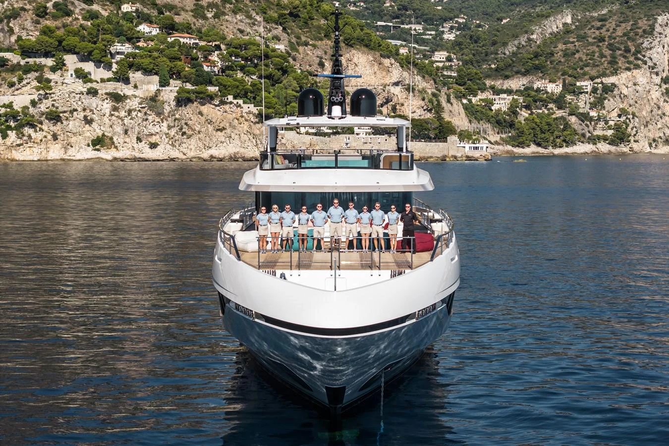 a group of people on a boat aboard FELICITA Yacht for Sale