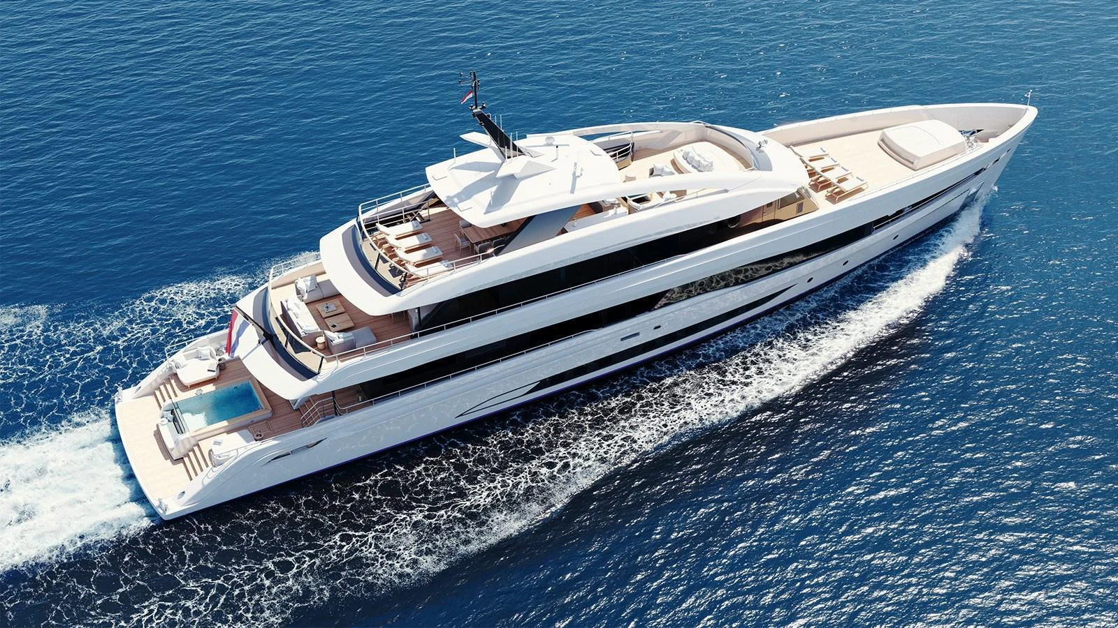 A sleek and modern yacht cruising on the open sea, showcasing its luxurious design and spacious decks. aboard HEESEN 50M DISPLACEMENT STEEL ALUMINIUM YN 21350  GRACE Yacht for Sale
