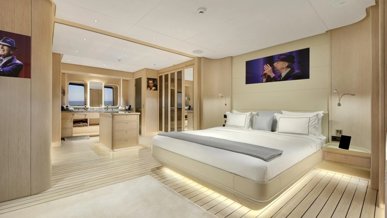 The master stateroom exudes luxury with its spacious layout and elegant decor. aboard ALL ABOUT U Yacht for Sale