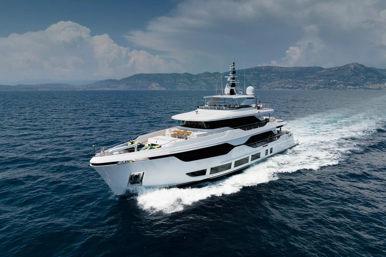 a boat on the water aboard MAJESTY 120 Yacht for Sale