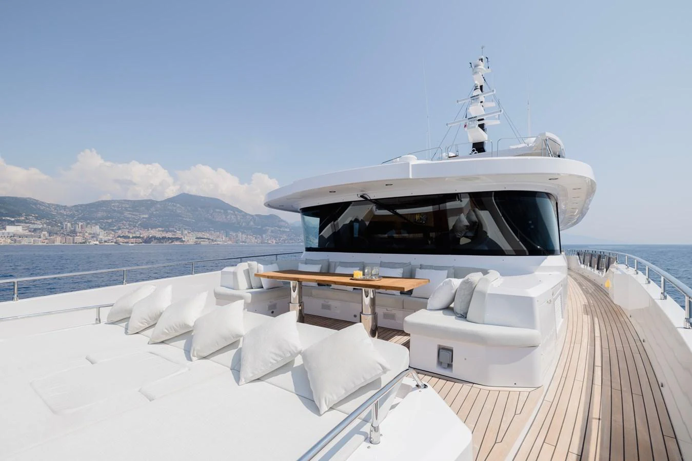 a boat on a deck aboard MAJESTY 120 Yacht for Sale