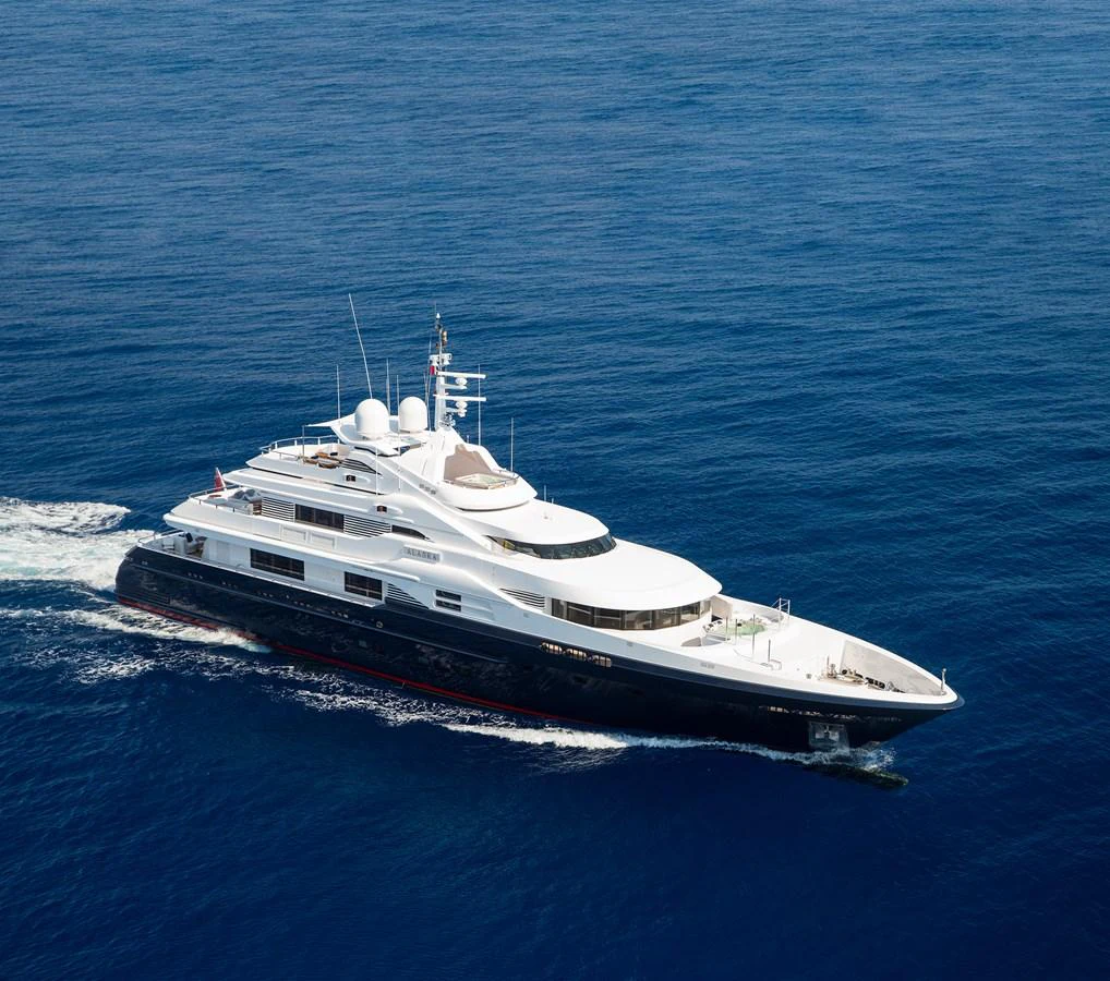 A sleek and luxurious yacht cruising through open waters. aboard ALASKA OF GEORGE TOWN Yacht for Sale
