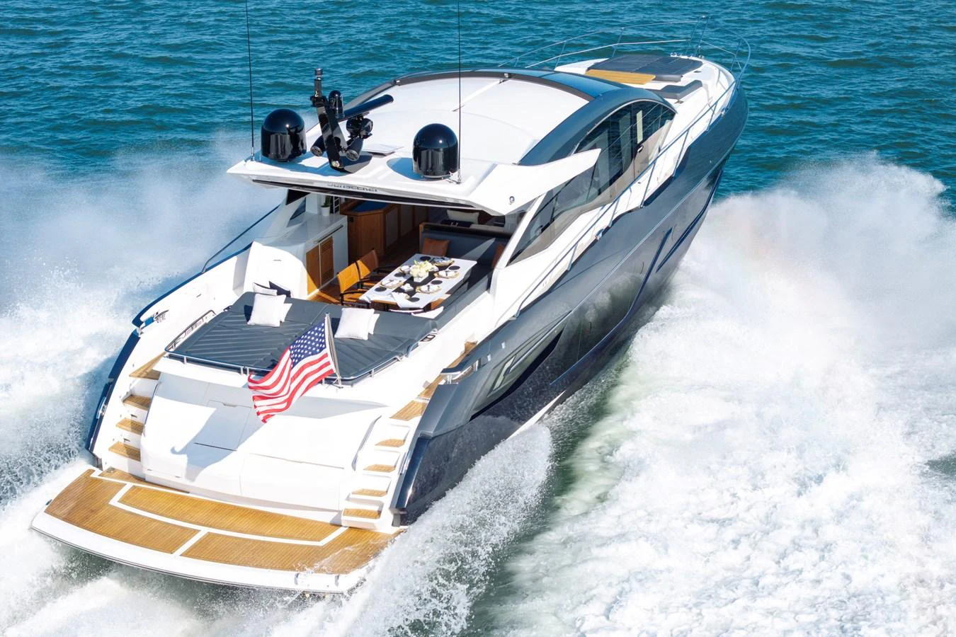 a space shuttle on a ship aboard KB JR Yacht for Sale