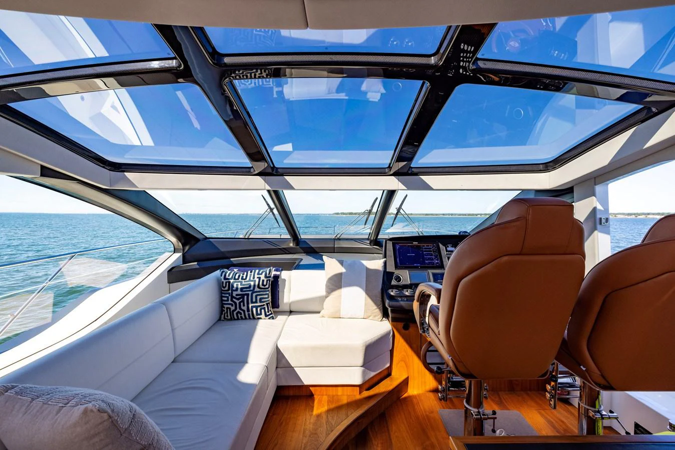 inside of a vehicle aboard KB JR Yacht for Sale
