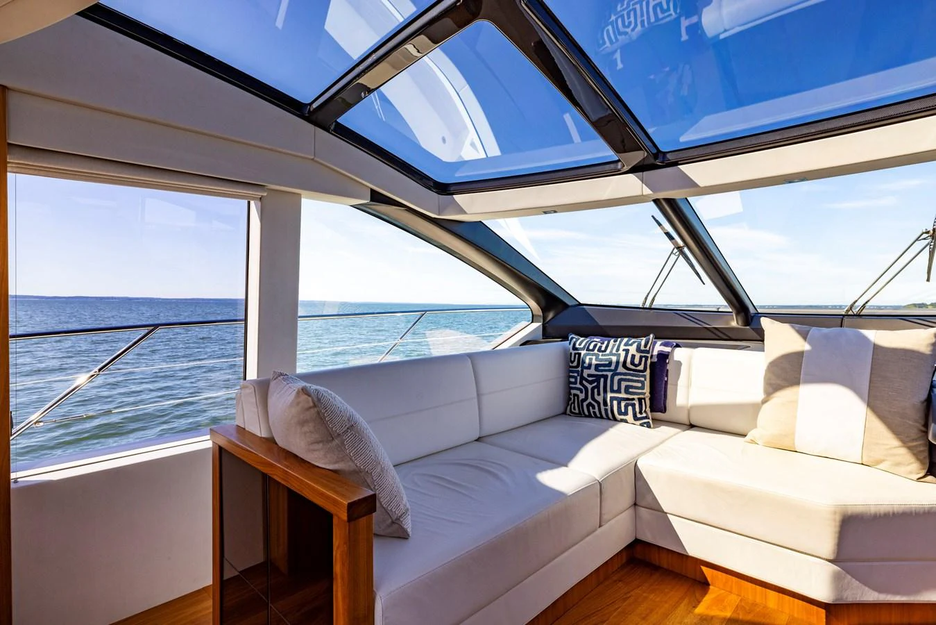 a room with a bed and a window aboard KB JR Yacht for Sale