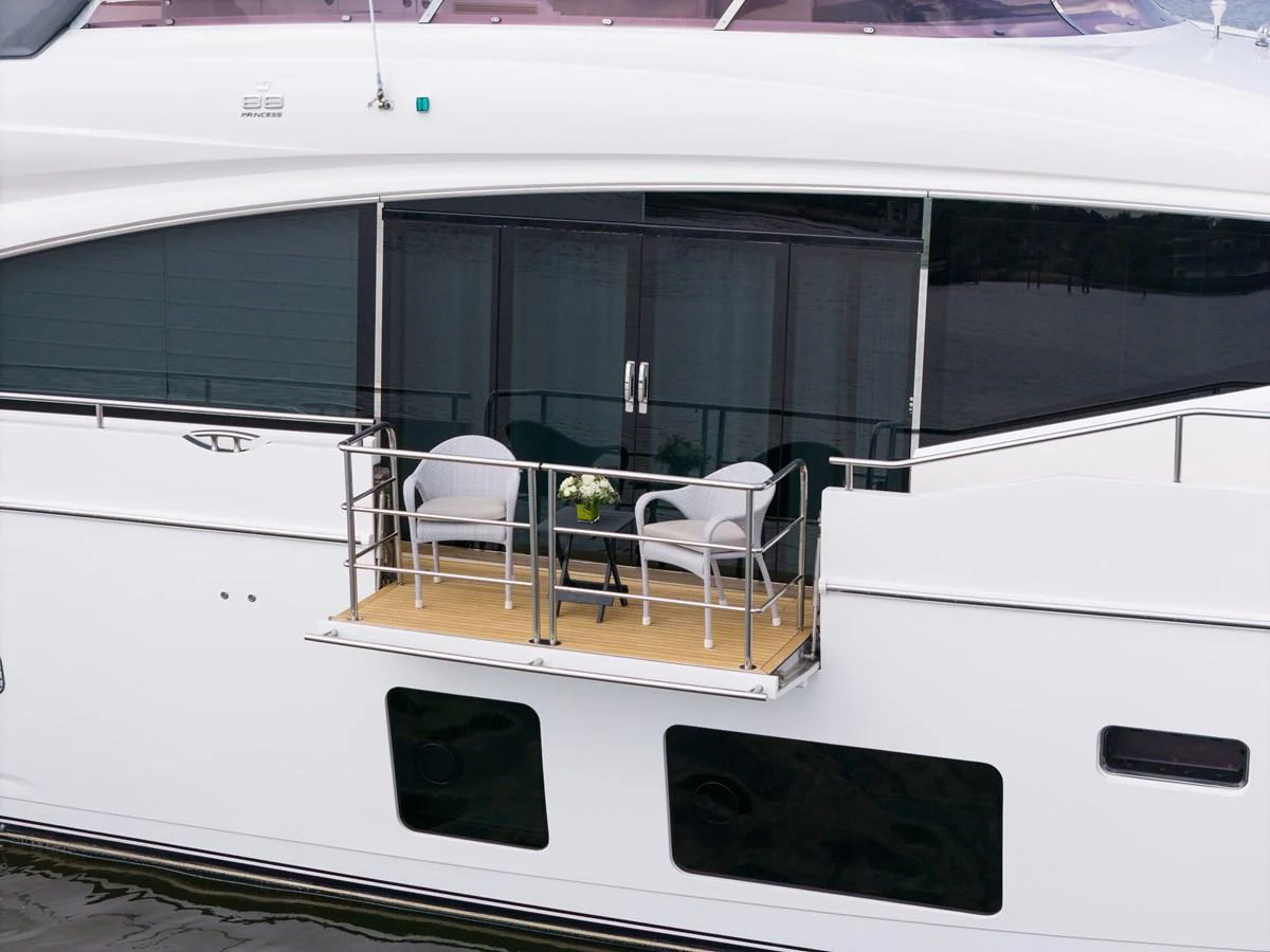 a white and black computer aboard JUST PERFECT Yacht for Sale