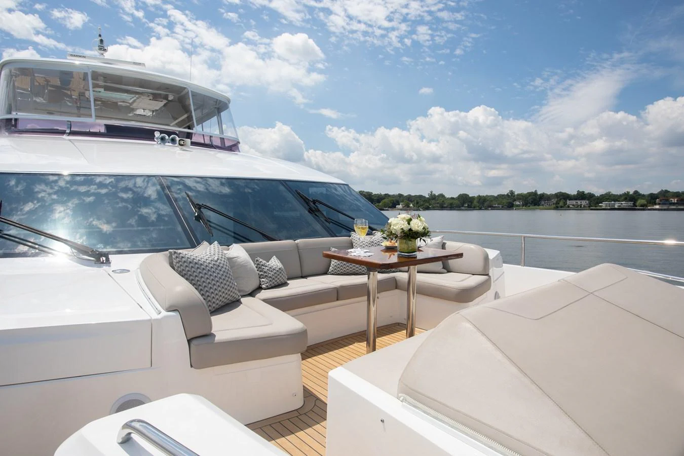 a boat on the water aboard JUST PERFECT Yacht for Sale