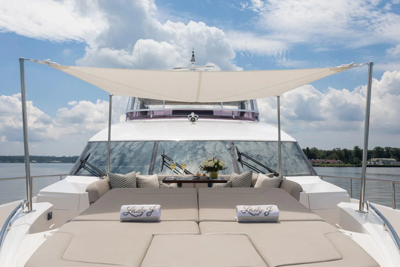 a boat on the water aboard JUST PERFECT Yacht for Sale