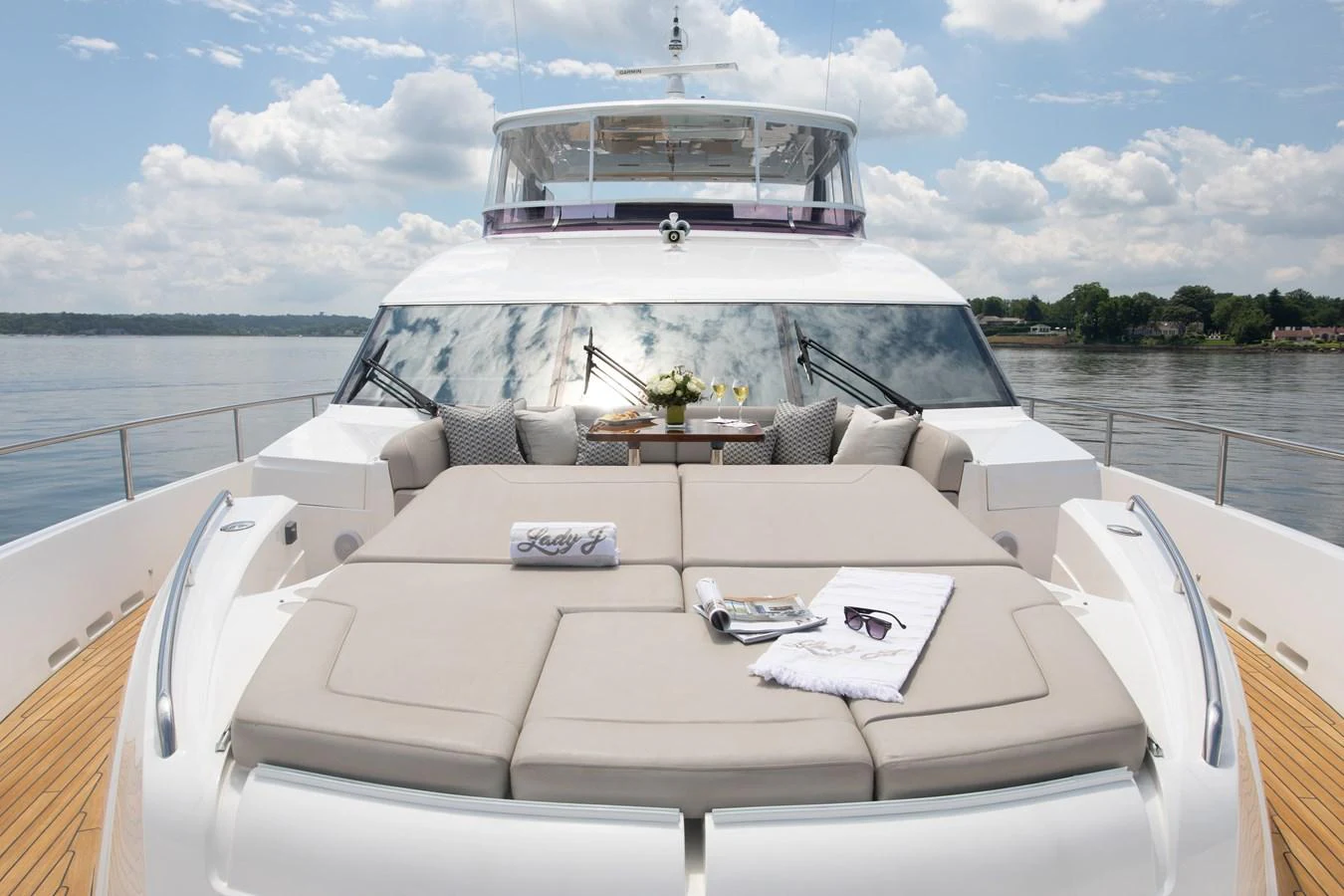 a boat on the water aboard JUST PERFECT Yacht for Sale