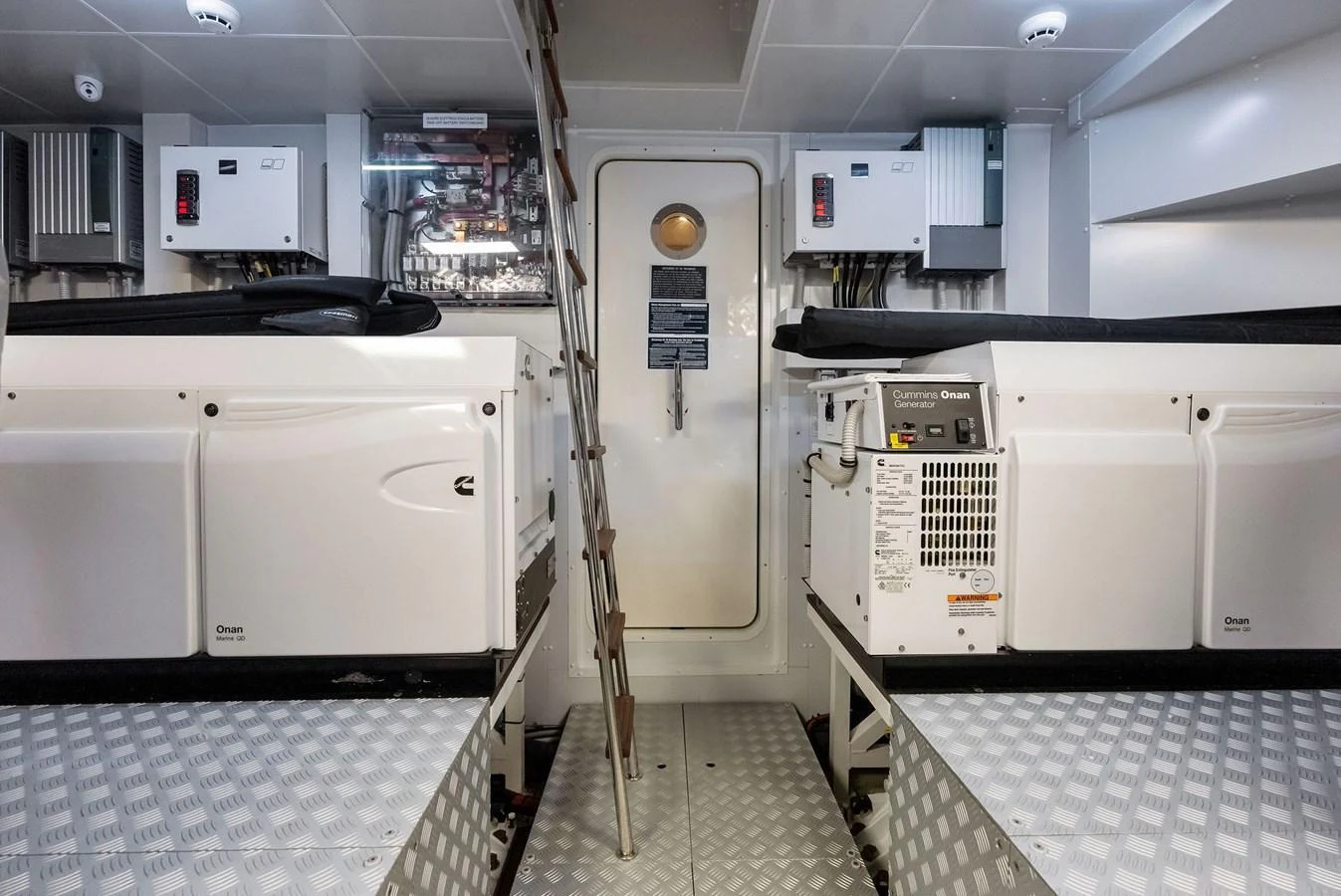 The yacht's engine room is equipped with advanced machinery and systems, ensuring optimal performance and reliability. aboard FERRETTI  TRADE Yacht for Sale
