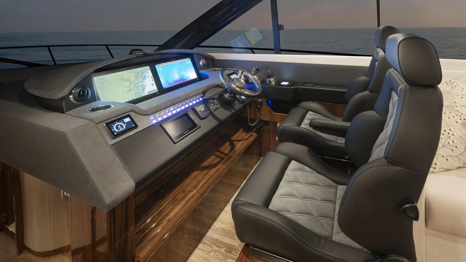 inside of a car aboard 6800 SPORT YACHT Yacht for Sale
