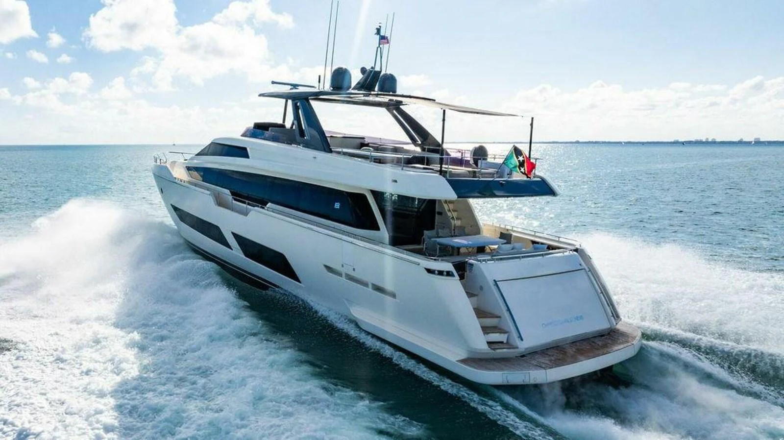a boat on the water aboard 85 FERRETTI Yacht for Sale
