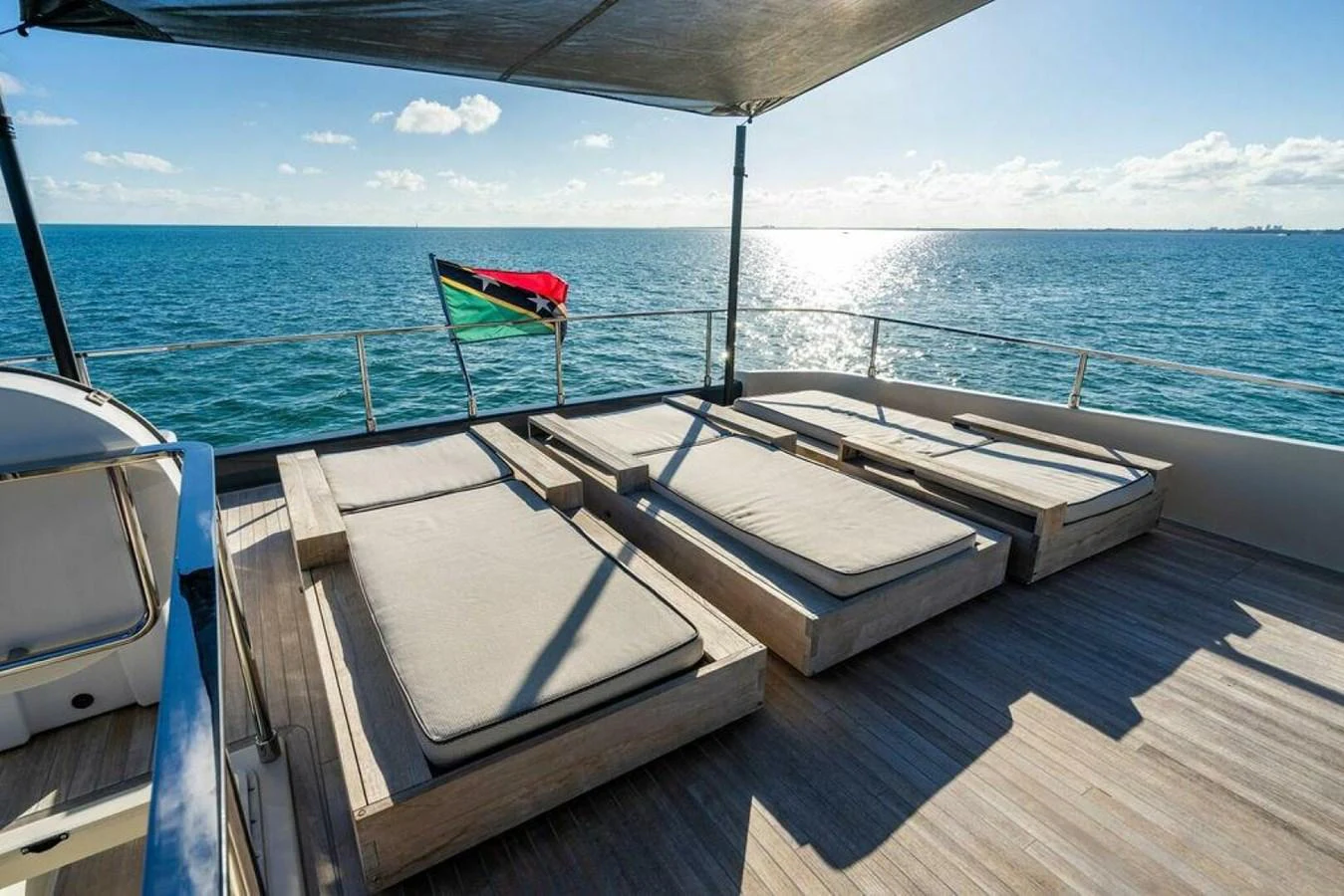 a boat on a deck aboard 85 FERRETTI Yacht for Sale