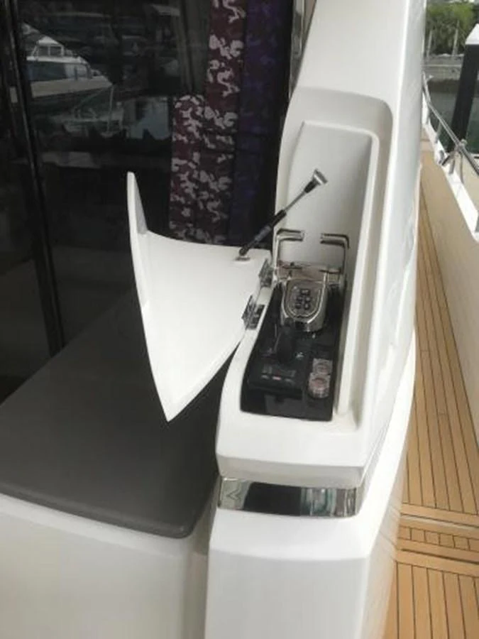 A close-up view of a yacht's anchor mechanism and storage compartment. aboard ANDAMAN PRINCESS Yacht for Sale