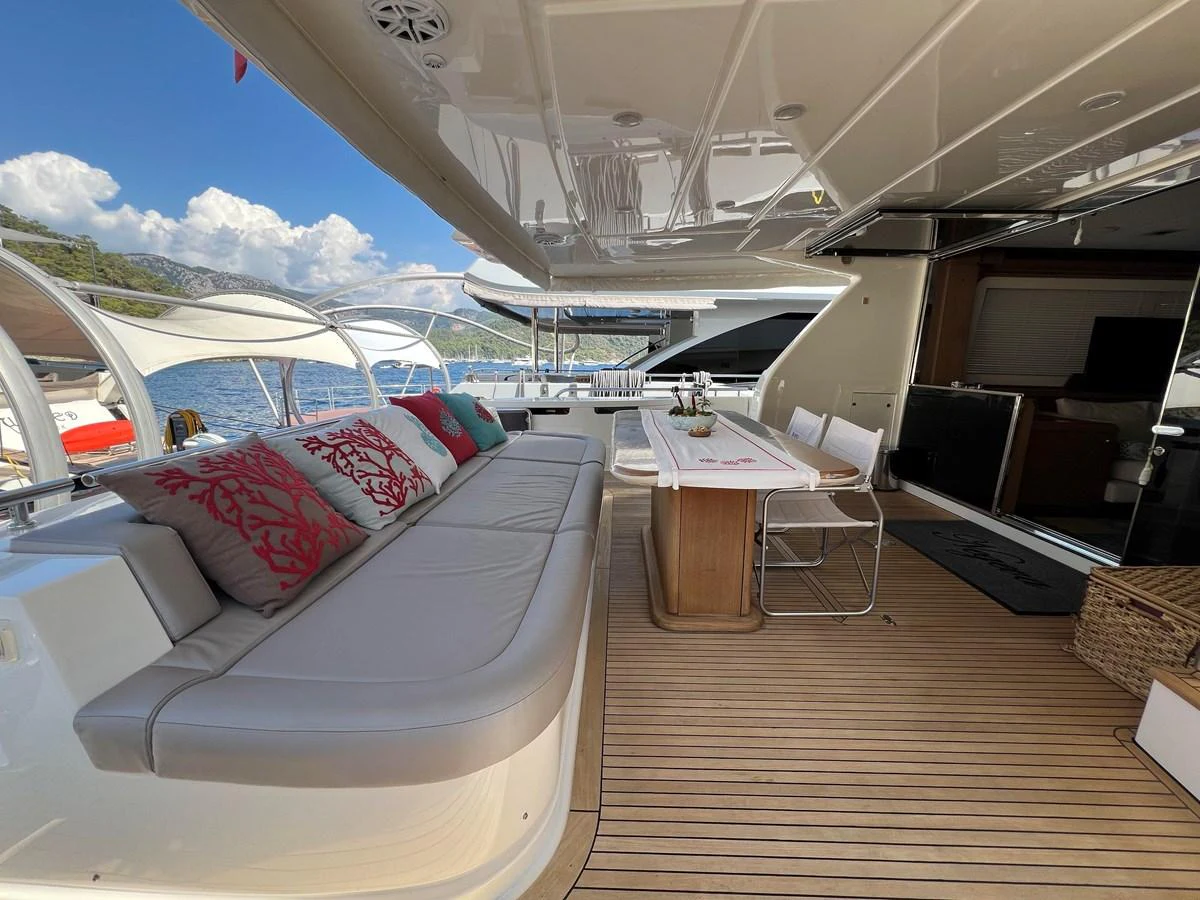 inside of a plane aboard NGV Yacht for Sale
