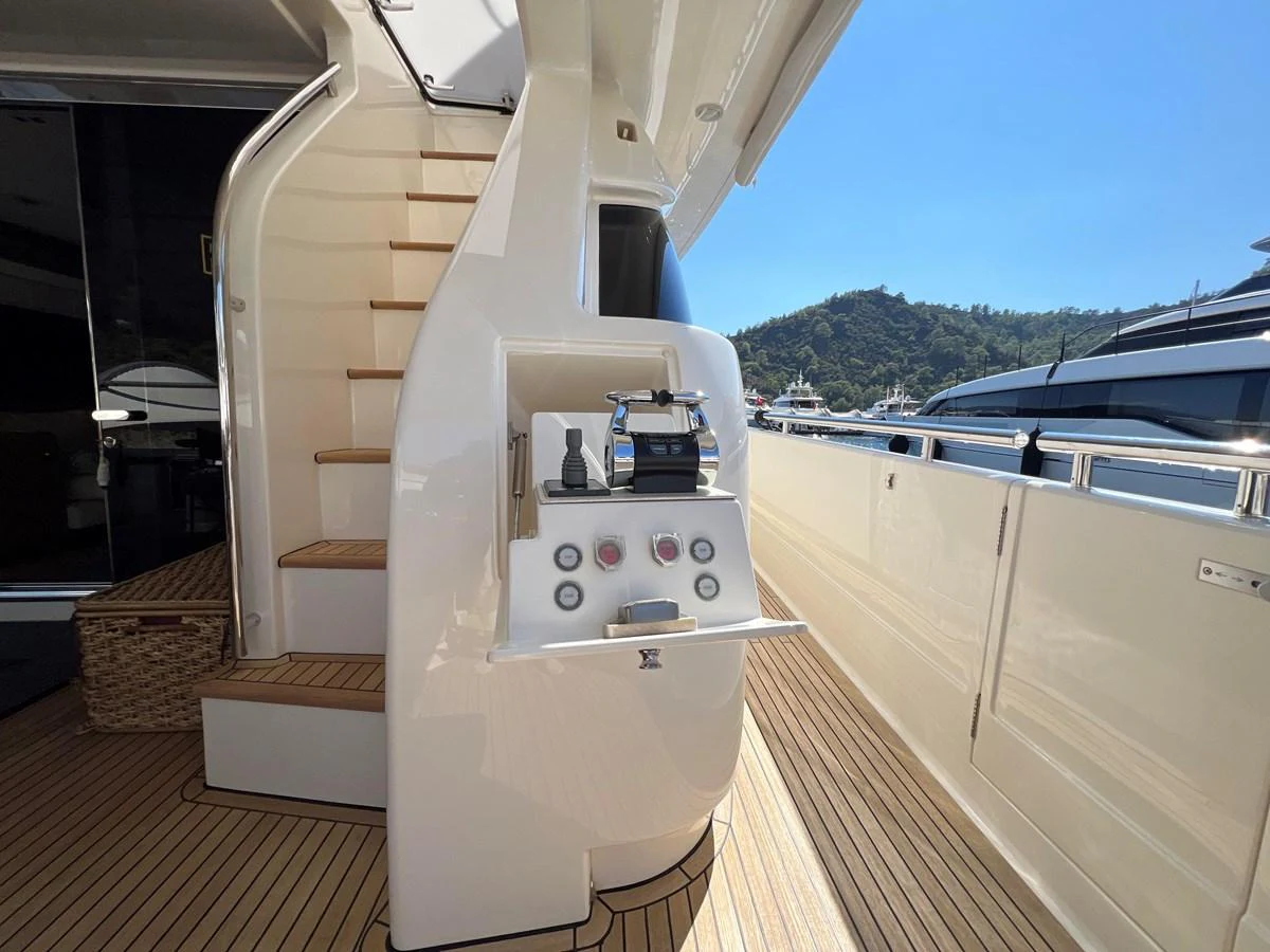 a large white machine on a deck aboard NGV Yacht for Sale