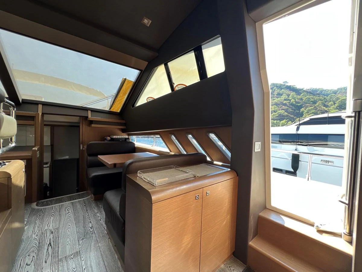 inside of a vehicle aboard NGV Yacht for Sale