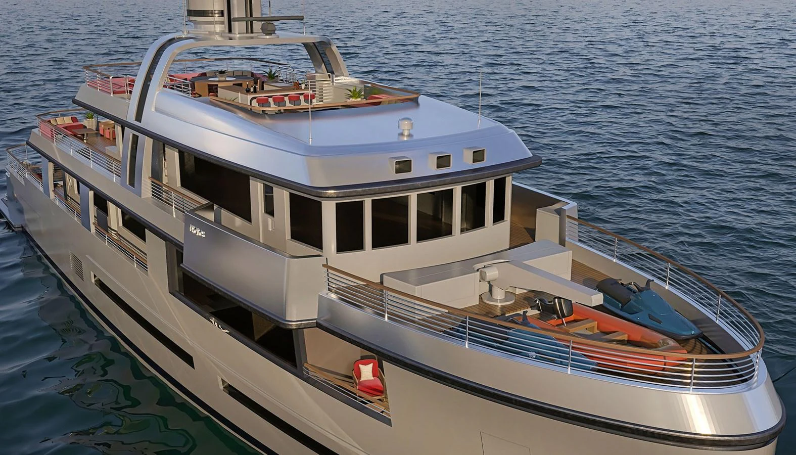 a boat on the water aboard PHOBOS Yacht for Sale