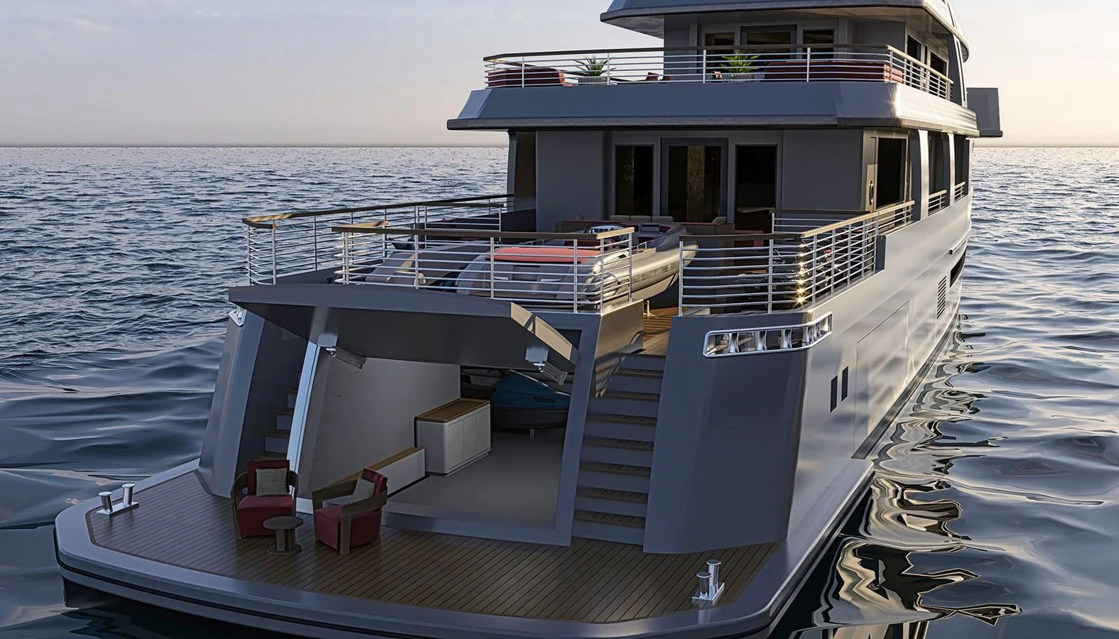 a boat on the water aboard PHOBOS Yacht for Sale