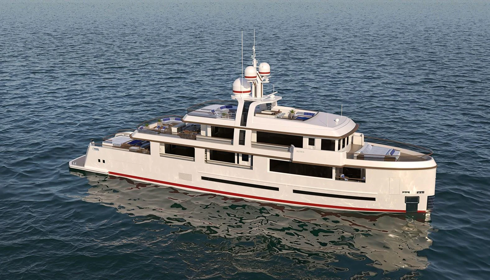 a boat in the water aboard DEIMOS Yacht for Sale