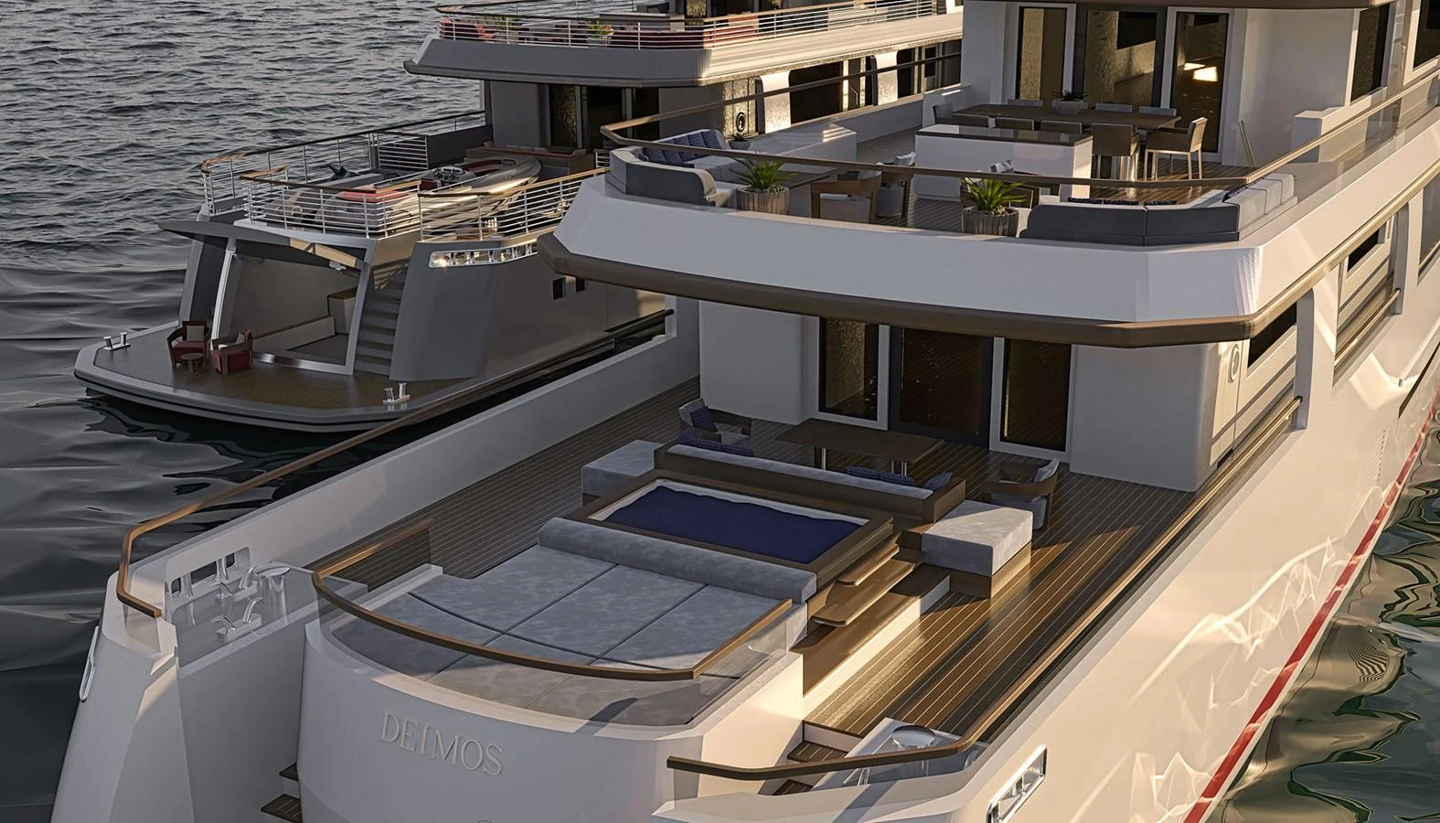 a boat on the water aboard DEIMOS Yacht for Sale
