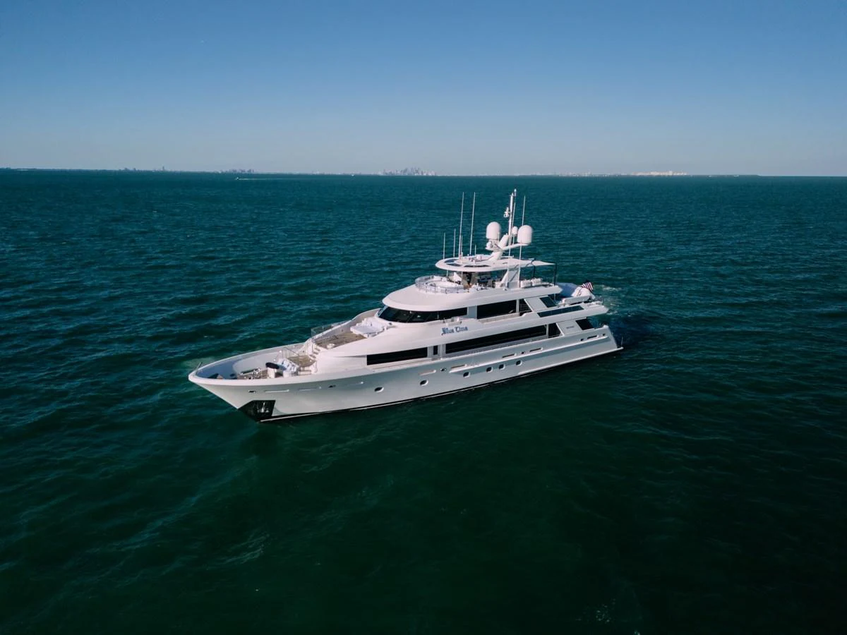 a boat in the water aboard BLUE TIME Yacht for Sale