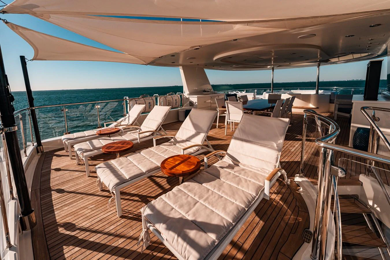 a boat on the water aboard BLUE TIME Yacht for Sale