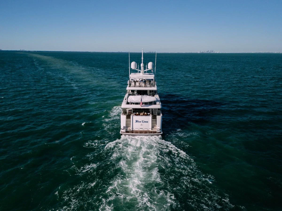 a ship in the water aboard BLUE TIME Yacht for Sale