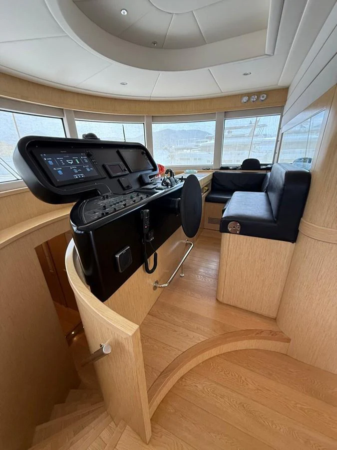 a printer on a table aboard NEVER TOO LATE Yacht for Sale