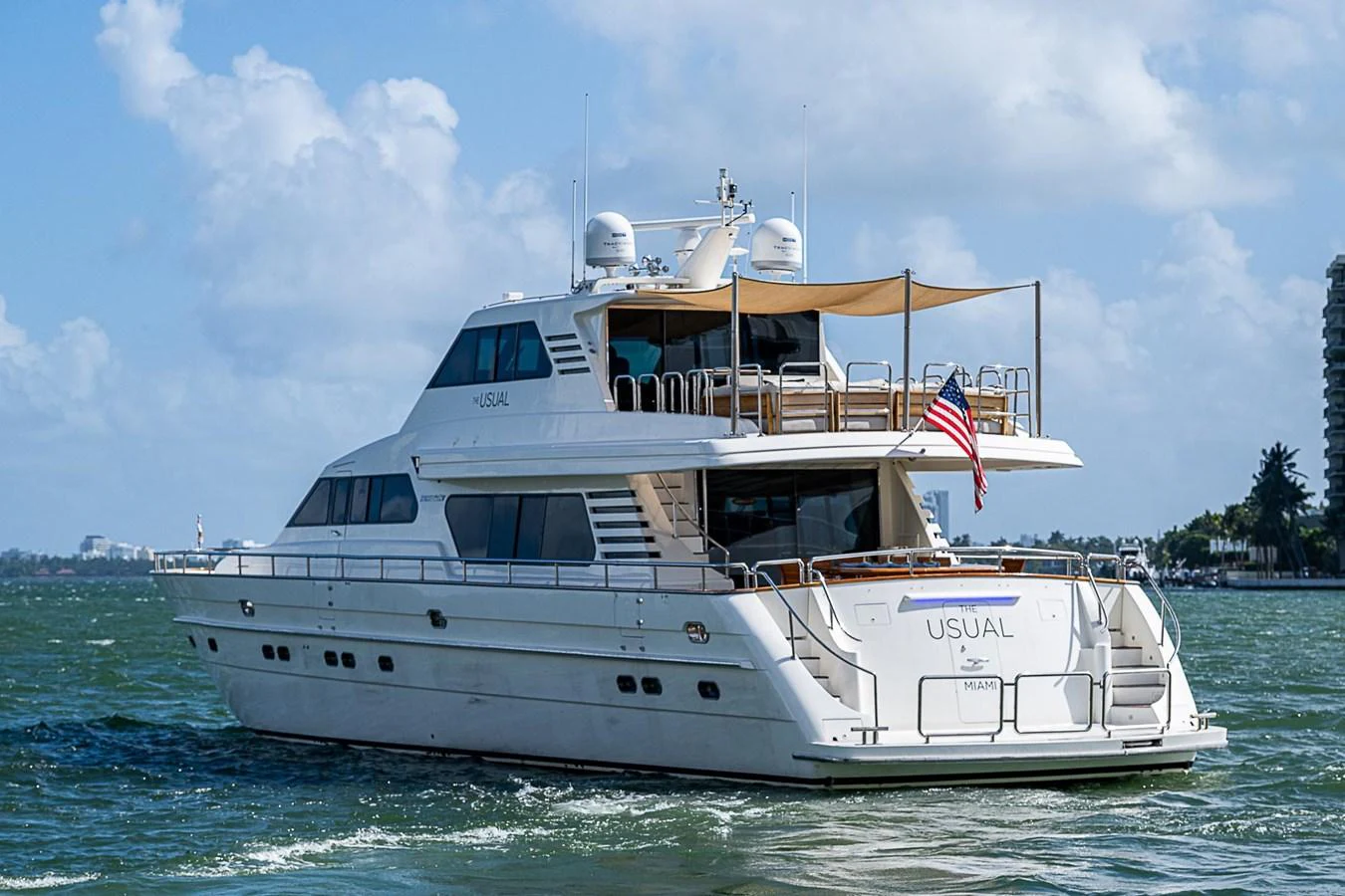 a boat on the water aboard THE USUAL Yacht for Sale