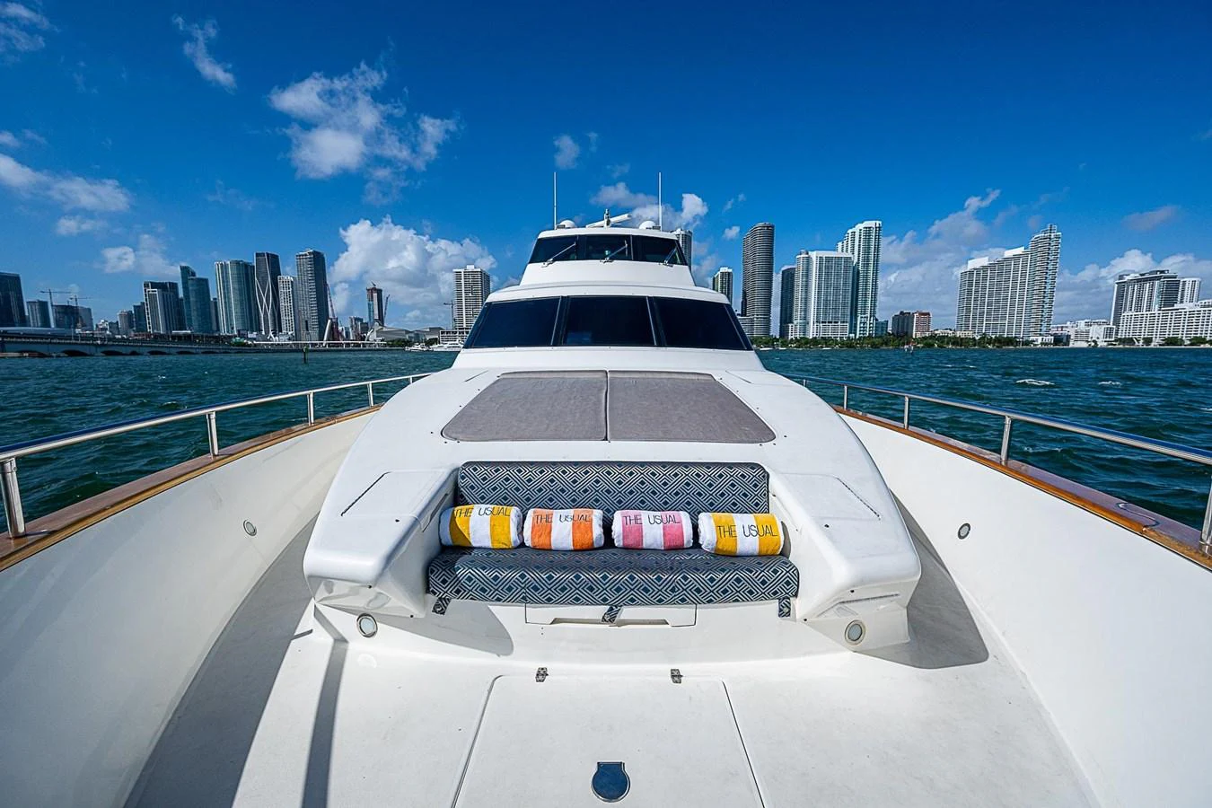 a boat on a body of water aboard THE USUAL Yacht for Sale