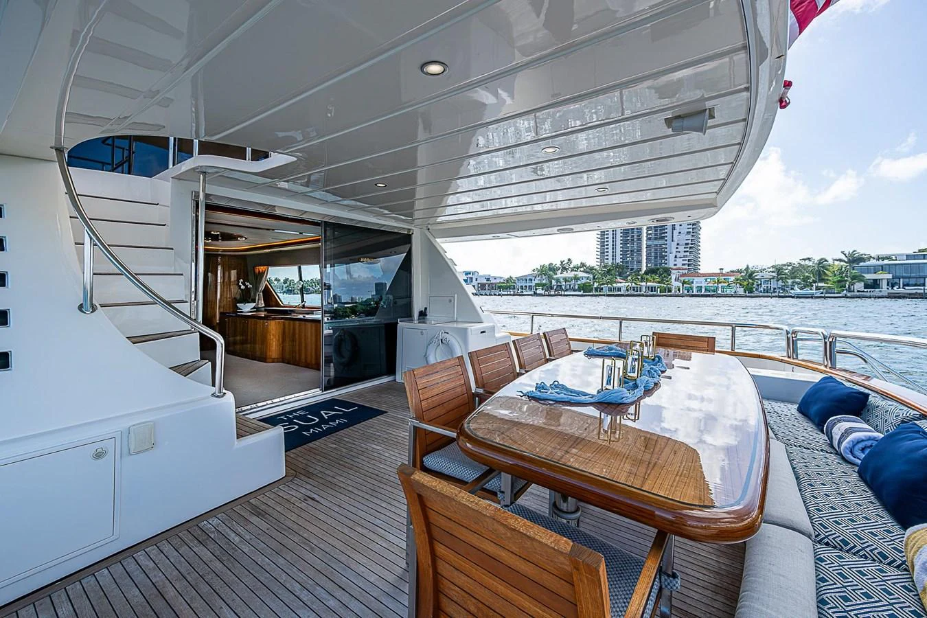 a boat on the water aboard THE USUAL Yacht for Sale