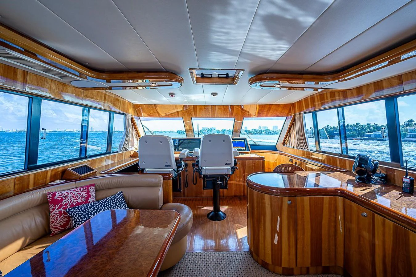 inside of a train aboard THE USUAL Yacht for Sale