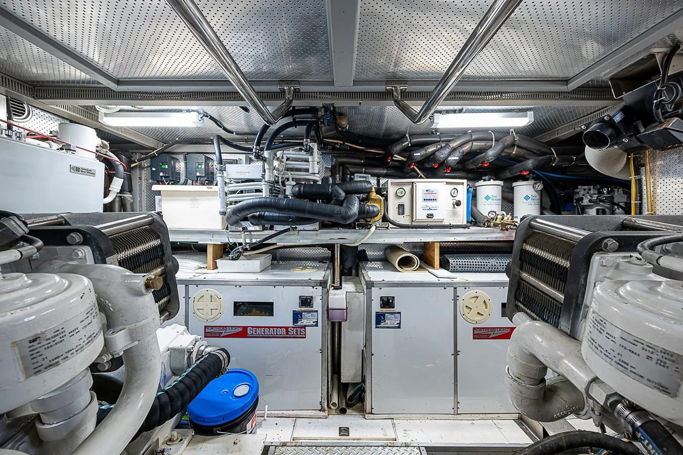 a factory with several machines aboard THE USUAL Yacht for Sale