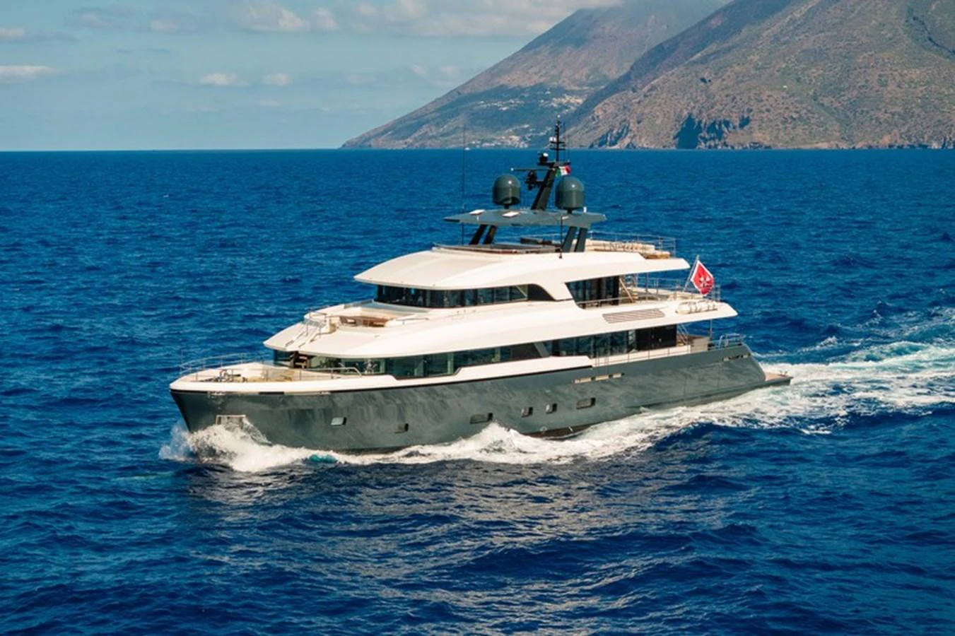 a boat in the water aboard COCOON Yacht for Sale