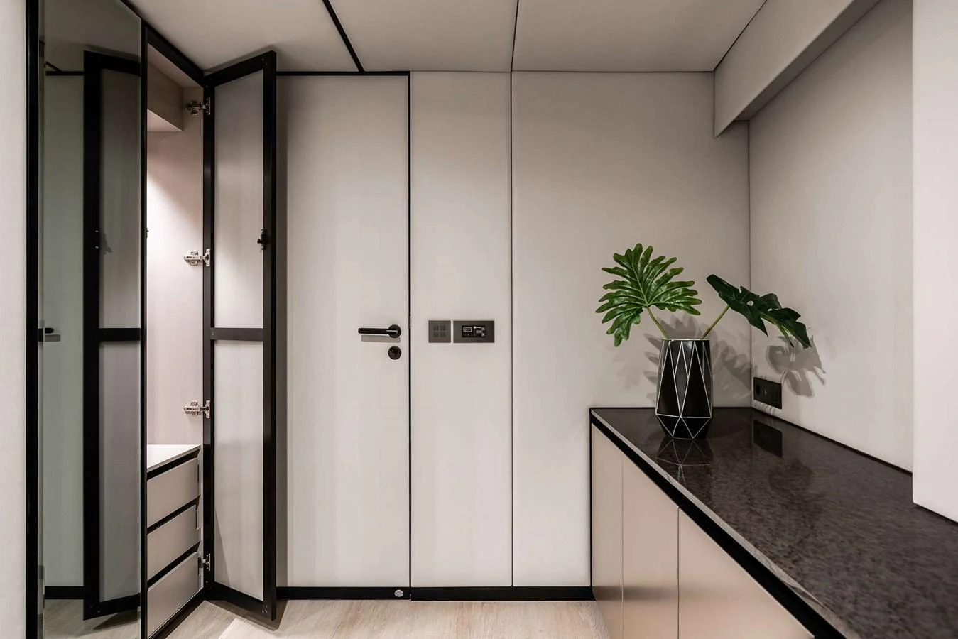 A sleek and modern interior space featuring minimalist design and elegant decor. aboard 80 SUNREEF POWER NEXT Yacht for Sale