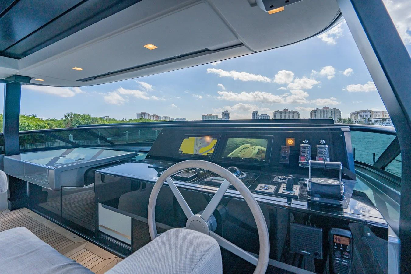 inside of a car aboard SWEET VIRGINIA Yacht for Sale