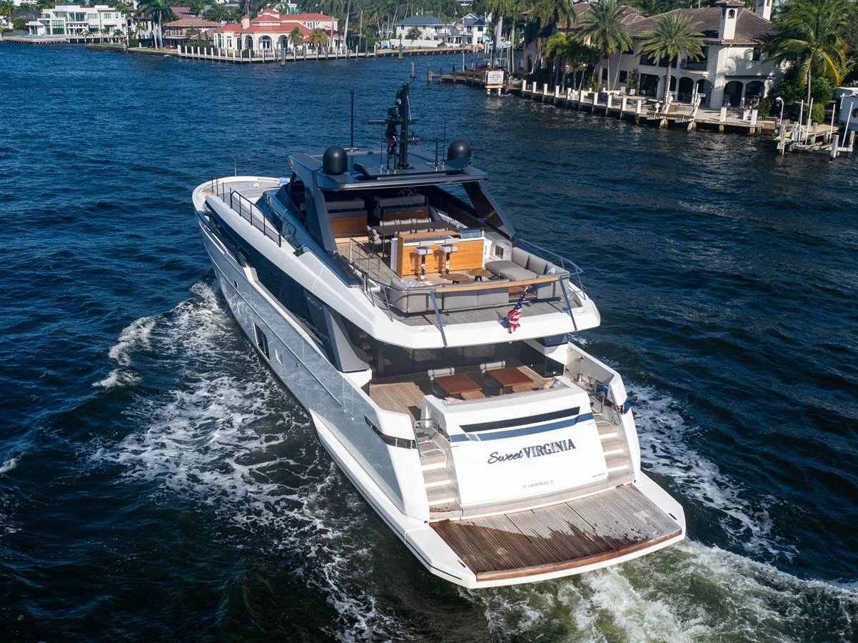 a boat on the water aboard SWEET VIRGINIA Yacht for Sale