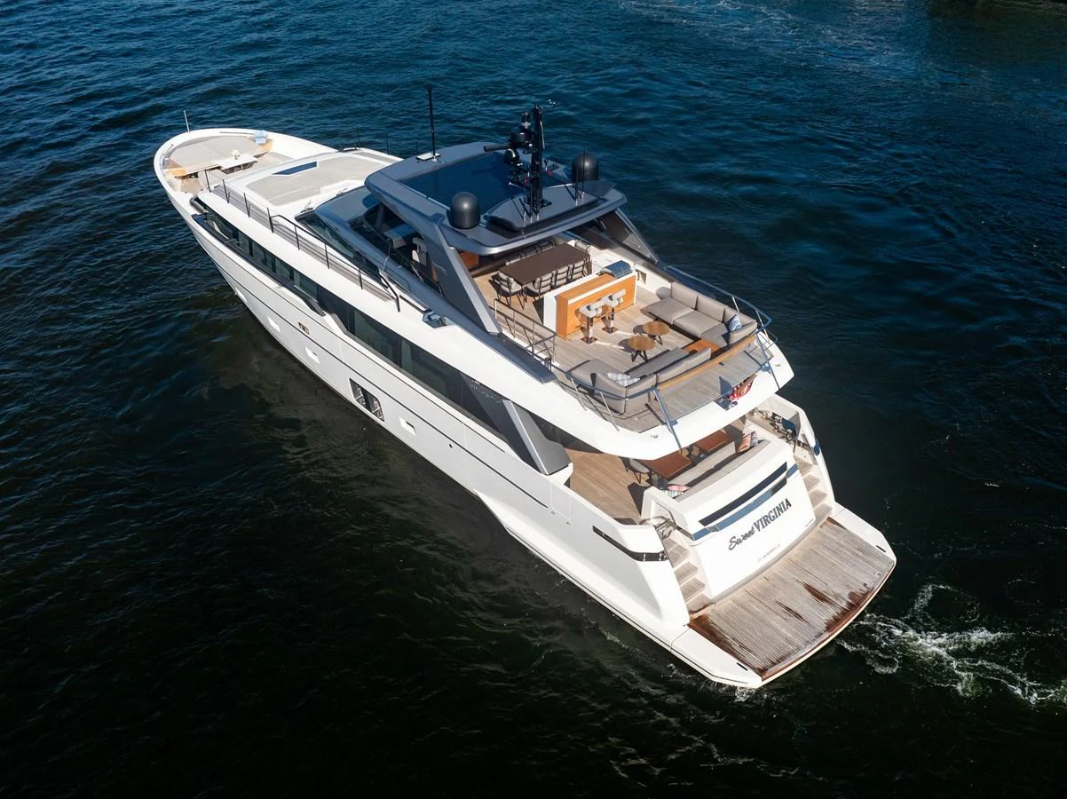 a high angle view of a ship aboard SWEET VIRGINIA Yacht for Sale