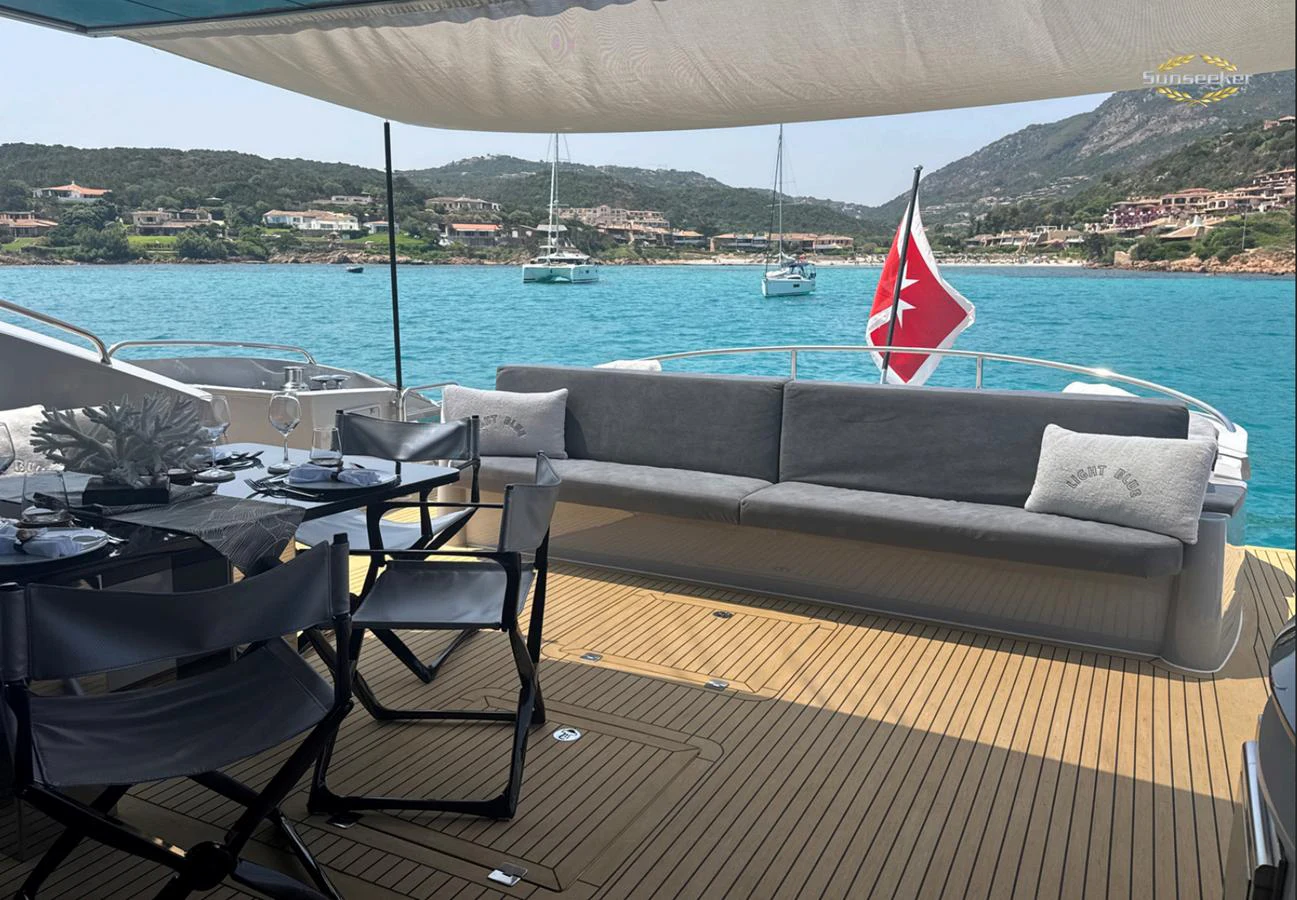 a boat on the water aboard LIGHT BLUE Yacht for Sale
