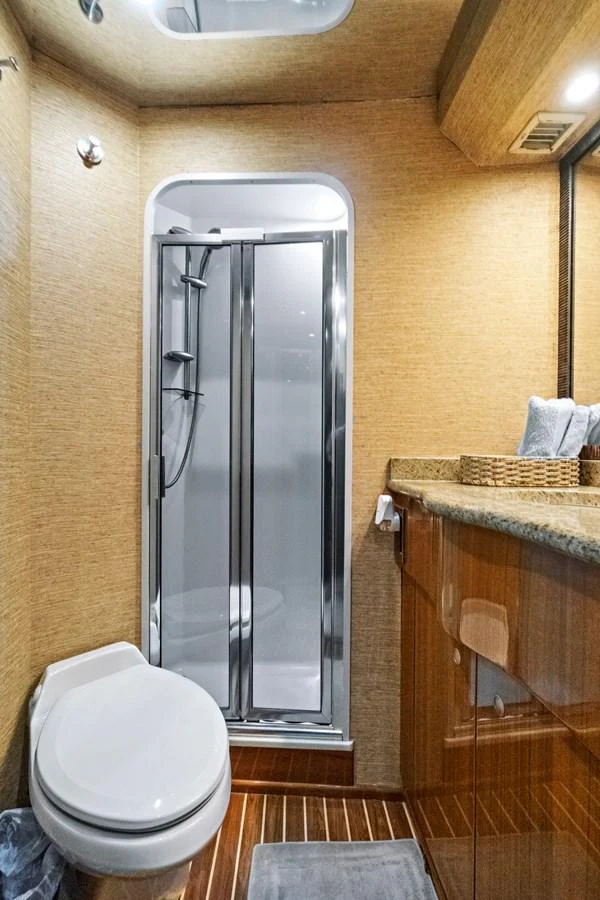 a shower unit in a bathroom aboard VKY74038A808 Yacht for Sale