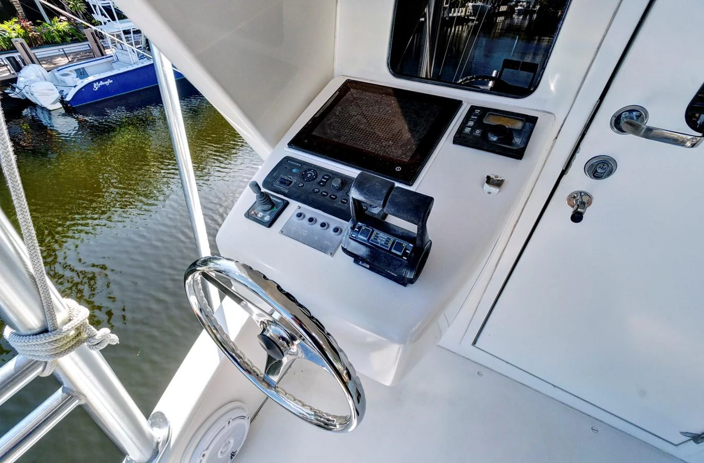 the inside of a car aboard VKY74038A808 Yacht for Sale