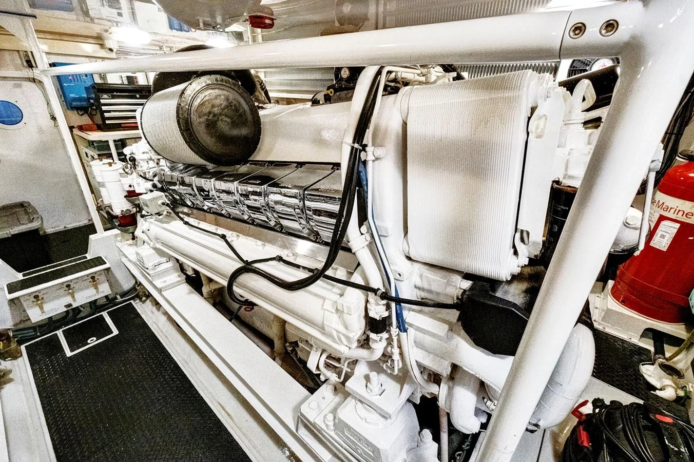 a close-up of a machine aboard VKY74038A808 Yacht for Sale