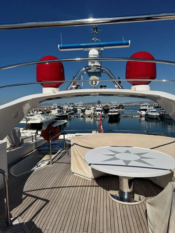 a table and chairs on a boat aboard ALBATOR 2 Yacht for Sale